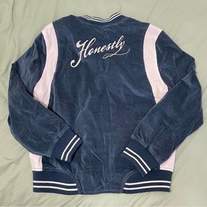 Vintage American Eagle Outfitters Velour Bomber Jacket